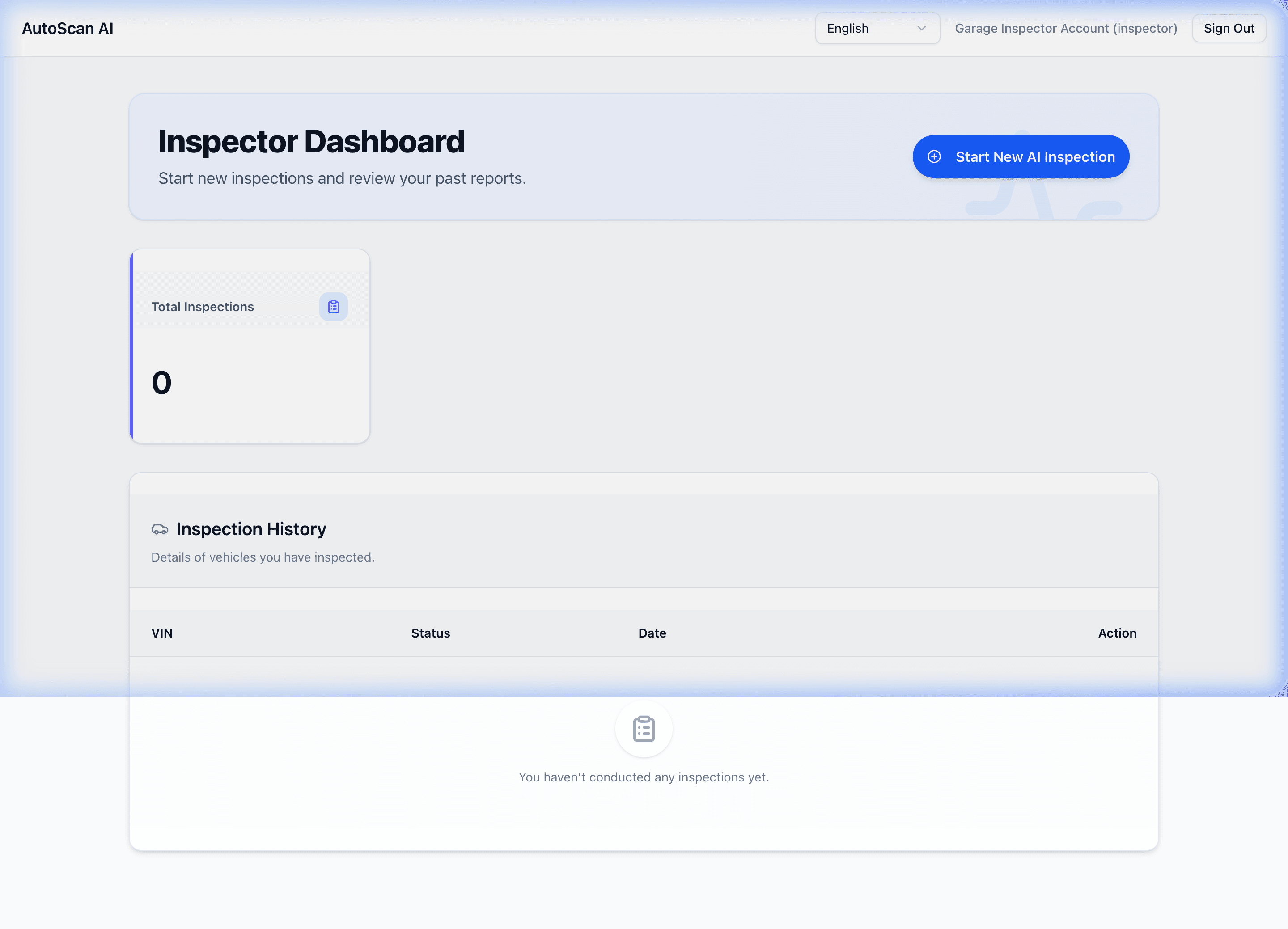 Inspector Dashboard